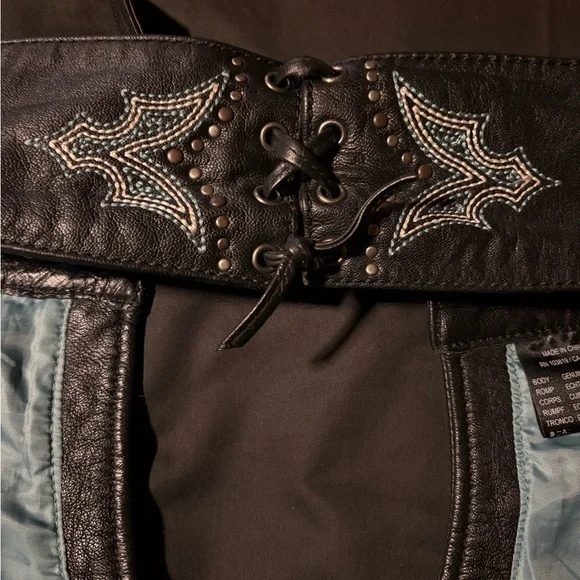 Vintage Harley-Davidson Black Leather Women Chaos Small - Picture 2 of 12